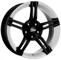 5X108 7.5X17 RC-1186 ET35 67.1 BLACK/WHITE 1